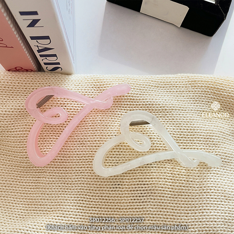 Kẹp tóc nữ Eleanor Accessories hình trái tim phụ kiện tóc kẹp càng cua 12256