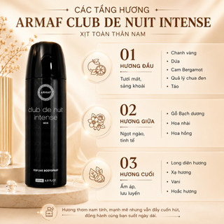 Xịt Thơm Nam Armaf Club De Nuit Intense Man MP1544 - Hương Thơm Nam Tính, Mạnh Mẽ, Cuốn Hút
