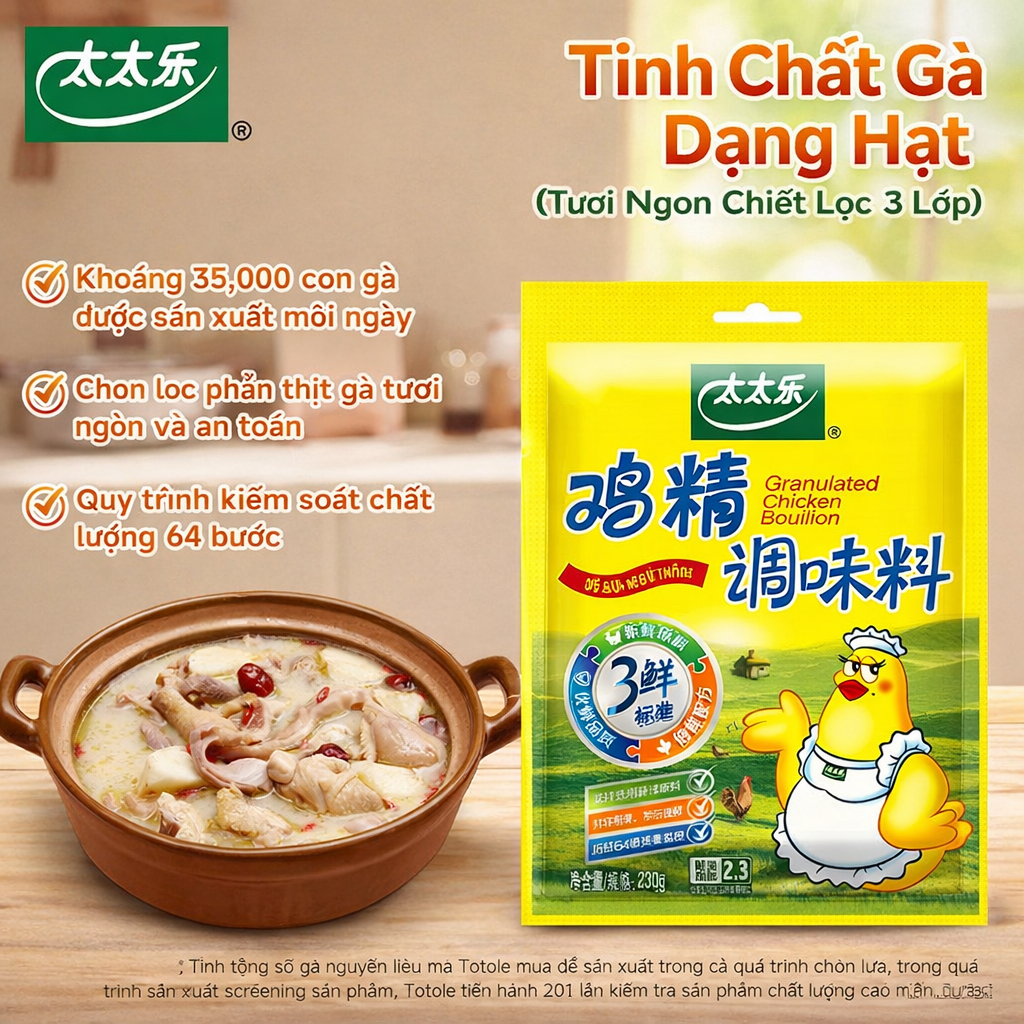 Hạt Nêm Gà Totole San Xian 40g - Gói Nhỏ Tiện Lợi  ĐIỂM NỔI BẬT