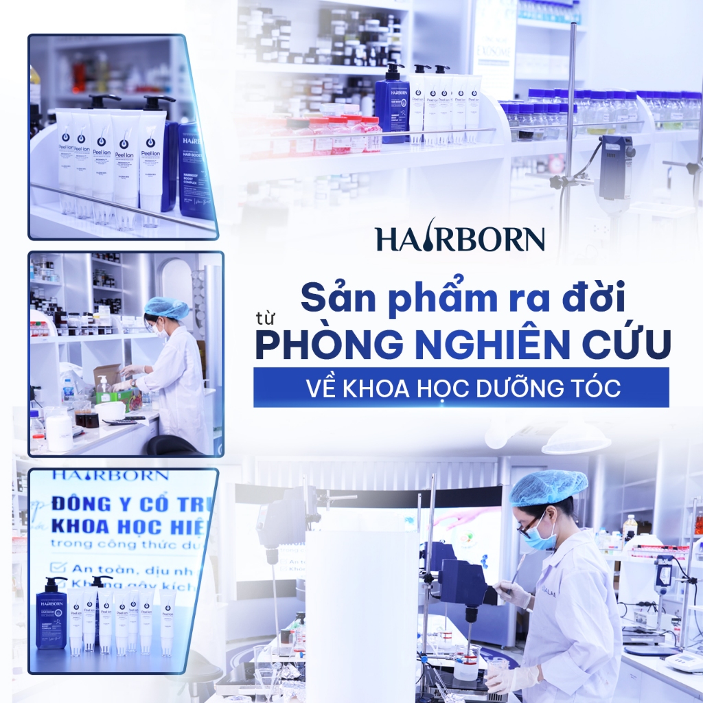 Lăn Mọc Tóc Hairborn 60g - Hỗ Trợ Giảm Gãy Rụng, Dưỡng Da Đầu, Ion Nano 2 Chiều