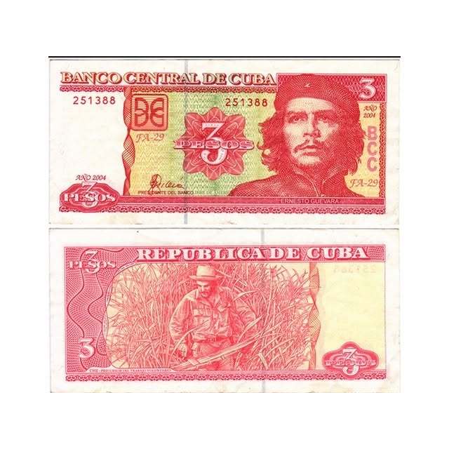 [SƯU TẦM QUỐC TẾ] 47850355  3 Peso Cuba 2005 Sưu tầm Hiếm