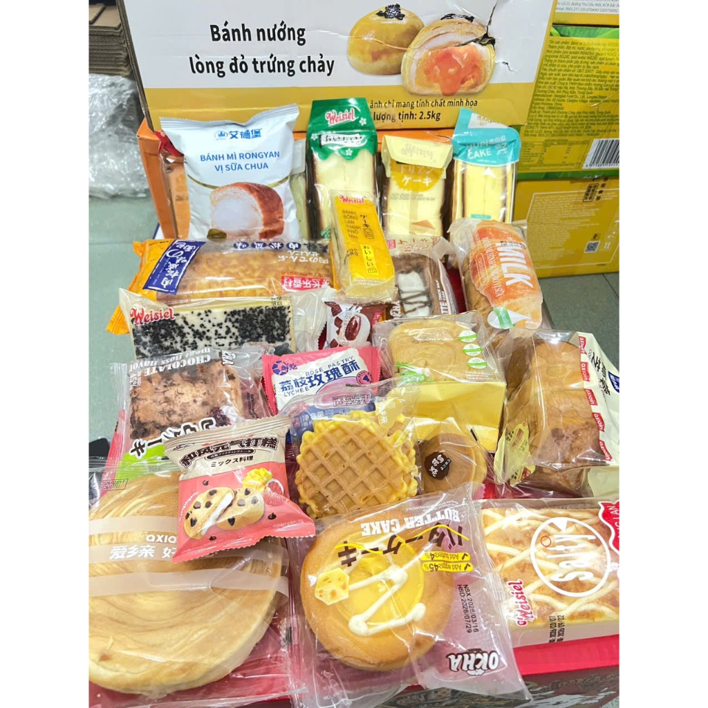 Thùng Bánh Mix Nội Địa - Đủ Vị - Đủ Loại Bánh, Ít Trùng, Date 30-60 ngày. Ăn vặt Shop NhiYumee. | BigBuy360 - bigbuy360.vn