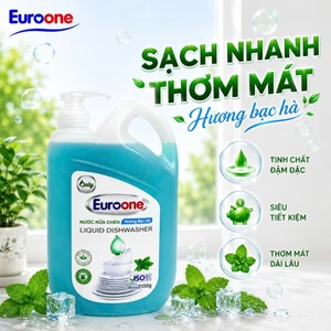 Nước Rửa Chén Hương Bạc Hà 2100g – Sạch Bóng Dầu Mỡ, Dịu Nhẹ Da Tay, An Toàn Cho Gia Đình, Hương Thơm Mát Lâu