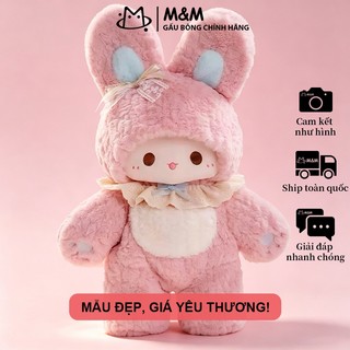 Gấu Bông Thỏ Nơ Hồng - Phiên Bản Dễ Thương Sang Trọng, Chất Liệu Mềm Mại Cao Cấp, Bạn Đồng Hành Quà Tặng Cho Mọi Dịp