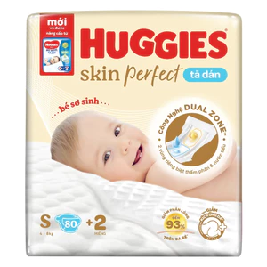 Tã dán sơ sinh Huggies Skin Perfect (S, 4-8kg, 54 miếng)