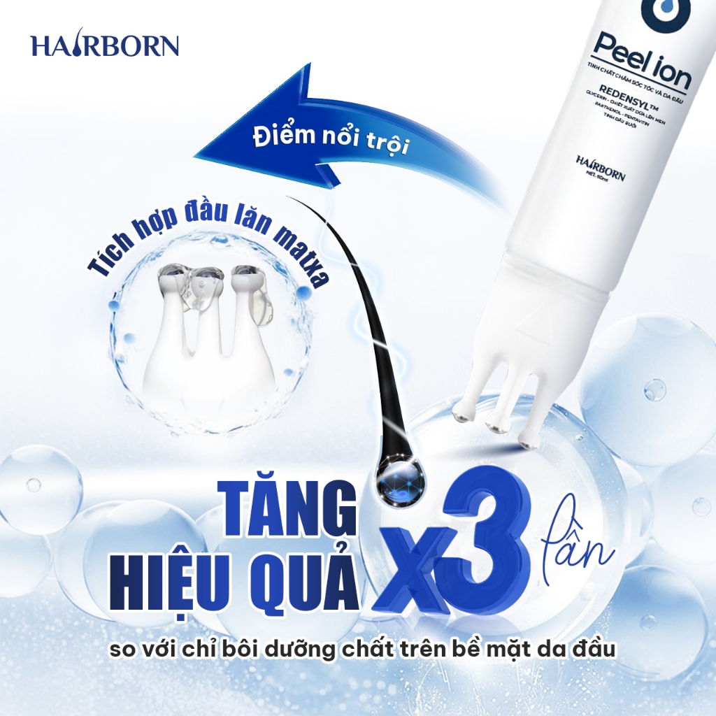 [CHÍNH HÃNG] Combo 2 Tuýp Lăn Tóc HairBorn 60ml - Hỗ Trợ Giảm Rụng, Mọc Tóc Và Dưỡng Da Đầu
