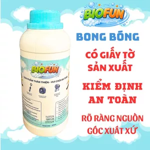 Nước xà phòng tạo bong bóng sinh học Biofun sản xuất tại Việt Nam an toàn cho trẻ em vui chơi