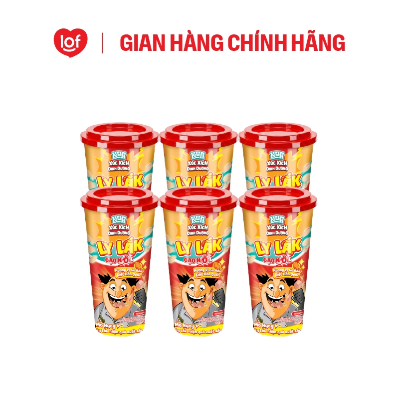 Xúc xích dinh dưỡng gạo nổ Kun ly lắk vị gà rán kiểu Hàn Quốc (Combo 6 & Combo 12)