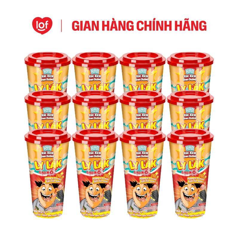 Xúc xích dinh dưỡng gạo nổ Kun ly lắk vị gà rán kiểu Hàn Quốc (Combo 6 & Combo 12)