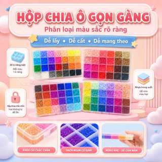Bộ Hạt Xếp Hình DIY Cho Bé Đầy Đủ Dụng Cụ, Hạt Nhựa Nhiều Màu, Đồ Chơi Thủ Công Sáng Tạo, Dễ Làm, Phù Hợp Làm Quà Tặng