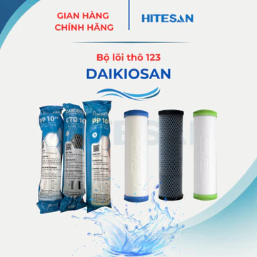 Bộ lõi lọc thô 1 2 3 loại 10 inch dùng cho máy lọc nước RO Đại Việt, Daikiosan và máy lọc các hãng