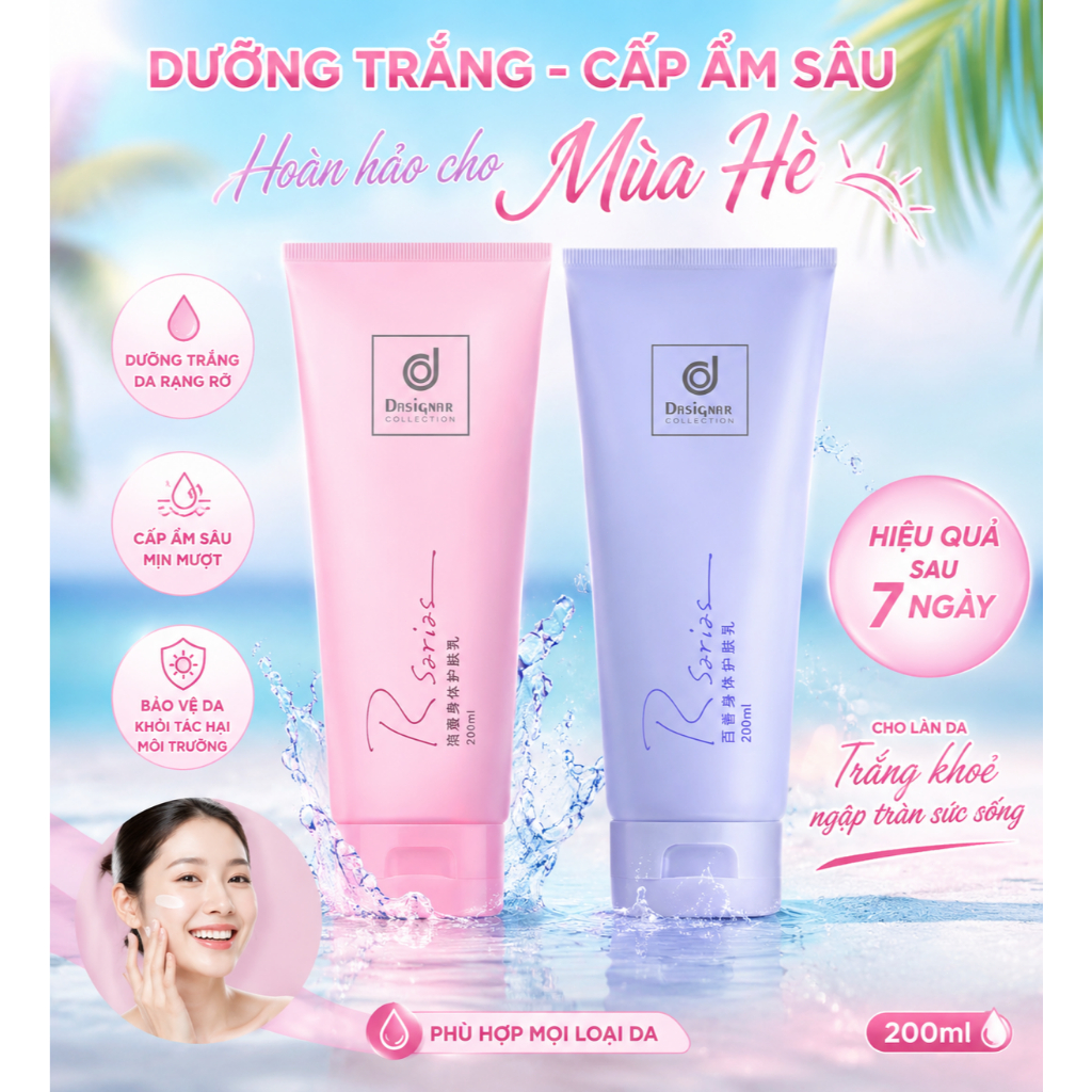 ✨ Kem dưỡng thể có hương thơm Rsarias – Cung cấp độ ẩm sâu cho làn da, giúp da mềm mịn và toát lên hương thơm quyến rũ s