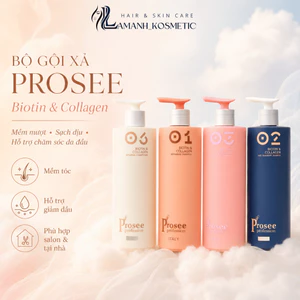 Dầu Gội Xả Prosee Profession Biotin & Collagen 730ml | Dưỡng Tóc Mềm Mượt, Phục Hồi, Dễ Chải.