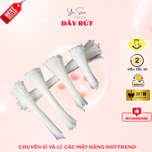Dây Rút Nhựa Trắng Mini 15cm/20cm (70 Sợi), Phụ Kiện Chuyên Dụng Bó Hoa, Trang Trí, Handmade