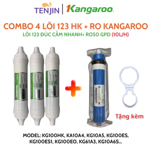 Combo 3 lõi Kangaroo 123 HK dòng đúc cắm nhanh và màng RO Kangaroo- hàng chuẩn chính hãng