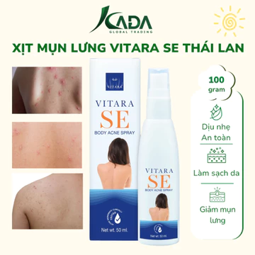 [VAT] Xịt Mụn Lưng, Mụn Body, Hỗ Trợ Giảm Mụn Lưng, Cánh Tay, Ngực Và Cổ Vitara Body Acne Spray 50ml