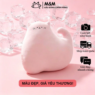 Gấu Bông Gối Tựa Mát Lạnh - Thiết Kế Dễ Thương Mềm Mại, Chất Liệu Thoáng Mát Thoải Mái, Đồ Dùng Thư Giãn Hoàn Hảo Cho Mọ