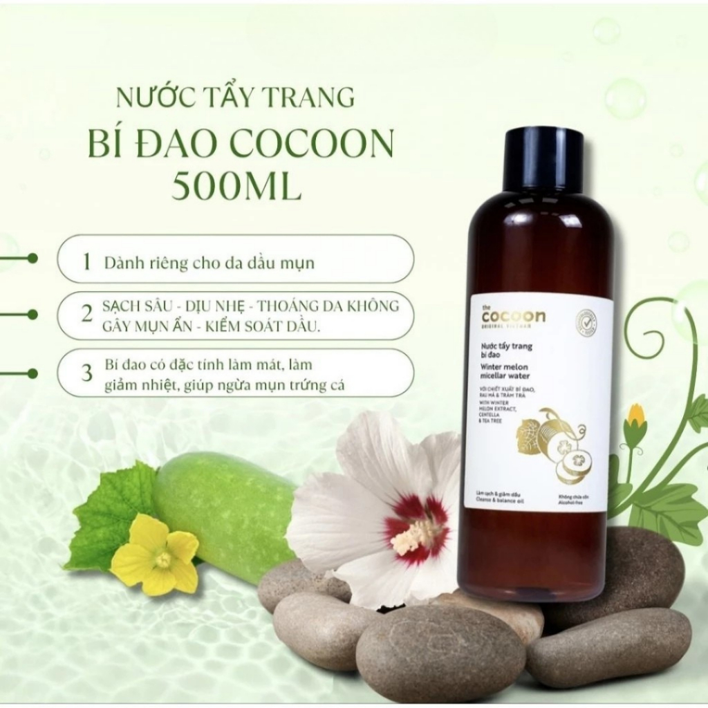 Nước Tẩy Trang Bí Đao Cocoon Thuần Chay Dịu Nhẹ Cho Da Nhạy Cảm