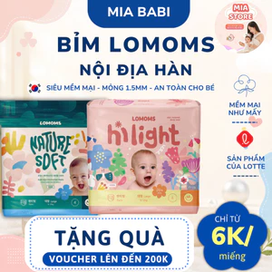 COMBO 4 Tã/Bỉm quần Lomoms Nature Soft/ Air KiKi nội địa Hàn Quốc thoáng khí 2 chiều, an toàn cho bé