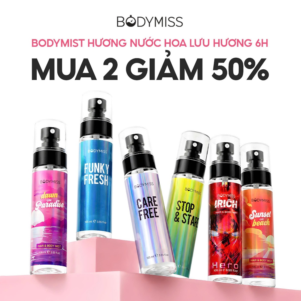 [MUA 2 GIẢM 50%] Body Mist Nam Nữ Bodymist Xịt Thơm Hương Nước Hoa Unisex Lưu Hương Lâu BODYMISS