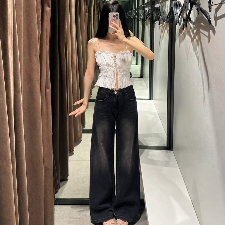 Quần Jean Nữ Bigsize MS105 Ống Suông Rộng Lưng Cao Nhiều Màu Tôn Dáng Mặc Đi Biển 55-90kg 2KJEANS | BigBuy360 - bigbuy360.vn