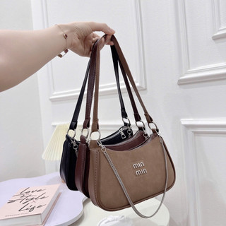 [LM2617] Túi Xách Nữ Túi Đeo Chéo Đeo Chéo Da Lộn Mác Chữ Min