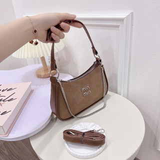 [LM2617] Túi Xách Nữ Túi Đeo Chéo Đeo Chéo Da Lộn Mác Chữ Min
