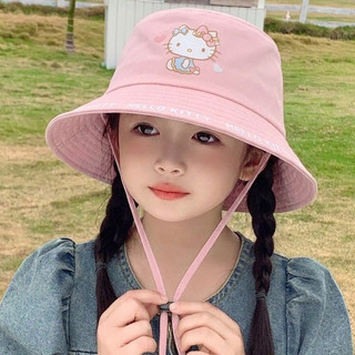 Mũ Tai Bèo Trẻ Em 3-10 Tuổi Hoạt Hình Dễ Thương Có Quai Đeo Chống Nắng Cho Bé Trai Bé Gái Mũ Bucket Cotton Cao Cấp