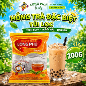 HỒNG TRÀ Túi Lọc LONG PHÚ Gói 200gr (20gr * 10 túi) - Nguyên Liệu Trà Trái Cây, Nước Trà, Chè, Tea Bag