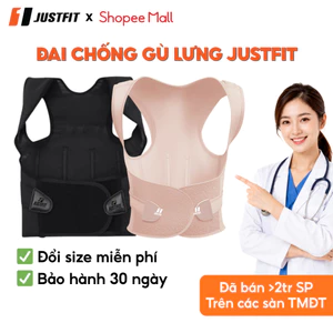 Đai chống gù lưng nữ JUSTFIT nẹp thẳng lưng, hỗ trợ chỉnh thẳng dáng, định hình lưng cho nam nữ