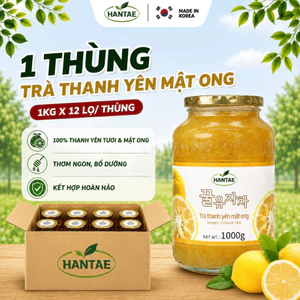 1 Thùng Trà Thanh Yên Mật Ong Hantae ( 1kg x 12 lọ/ thùng)