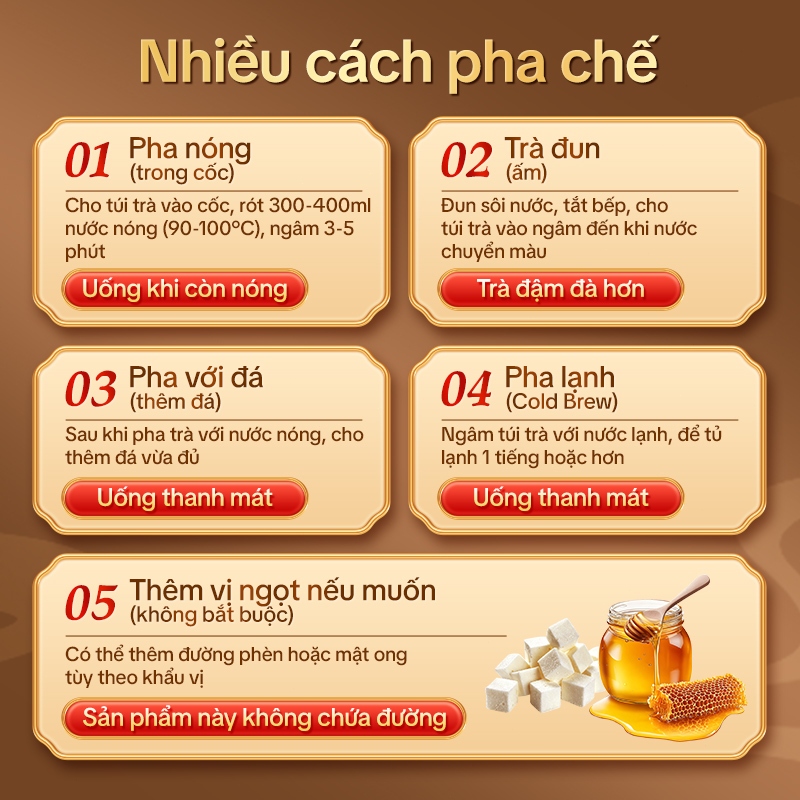 105 Túi Lọc Trà Thảo Mộc Ngủ Ngon–An Thần Ngủ Ngon, Mát Gan, Thanh Lọc Cơ Thể, Hỗ Trợ Sức Khỏe