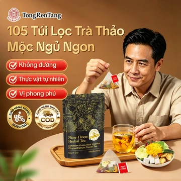 105 Túi Lọc Trà Thảo Mộc Ngủ Ngon–An Thần Ngủ Ngon, Mát Gan, Thanh Lọc Cơ Thể, Hỗ Trợ Sức Khỏe