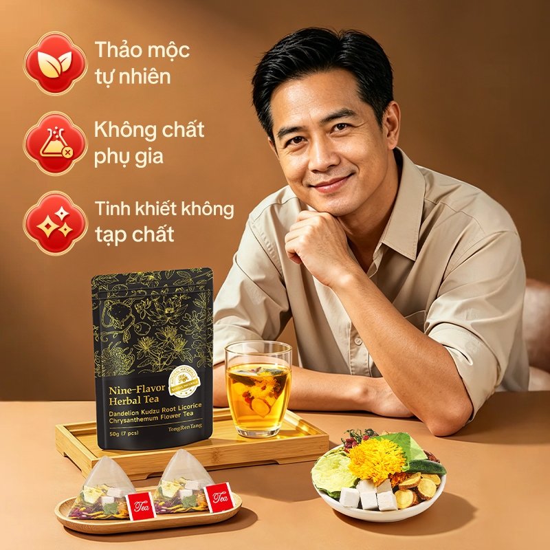105 Túi Lọc Trà Thảo Mộc Ngủ Ngon–An Thần Ngủ Ngon, Mát Gan, Thanh Lọc Cơ Thể, Hỗ Trợ Sức Khỏe