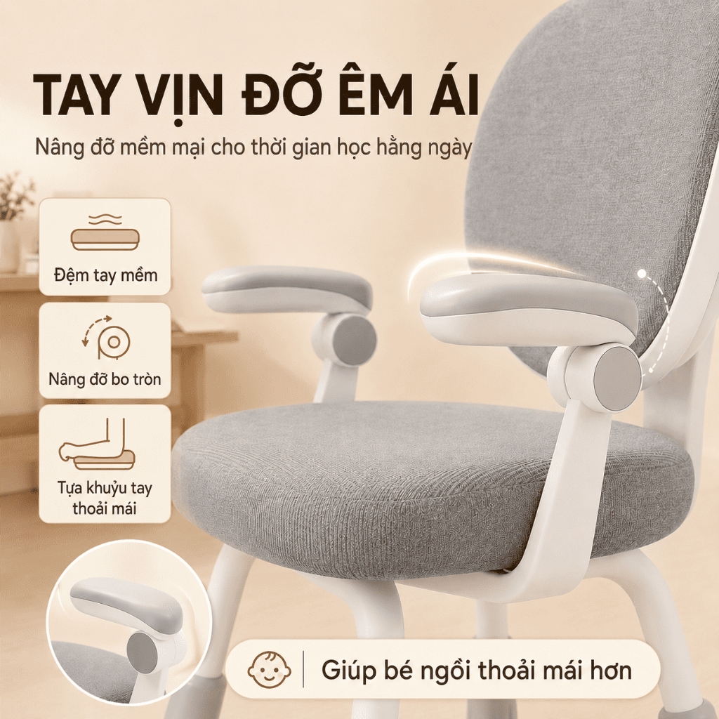 Ghế Học Sinh Chống Gù Cho Bé Ghế Ngồi Học Trẻ Em Bảo Vệ Cột Sống Điều Chỉnh Độ Cao Đệm Êm 4 Chân Chắc Chắn | BigBuy360 - bigbuy360.vn