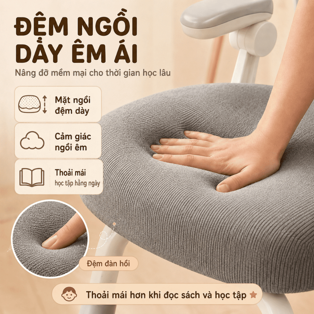 Ghế Học Sinh Chống Gù Cho Bé Ghế Ngồi Học Trẻ Em Bảo Vệ Cột Sống Điều Chỉnh Độ Cao Đệm Êm 4 Chân Chắc Chắn | BigBuy360 - bigbuy360.vn