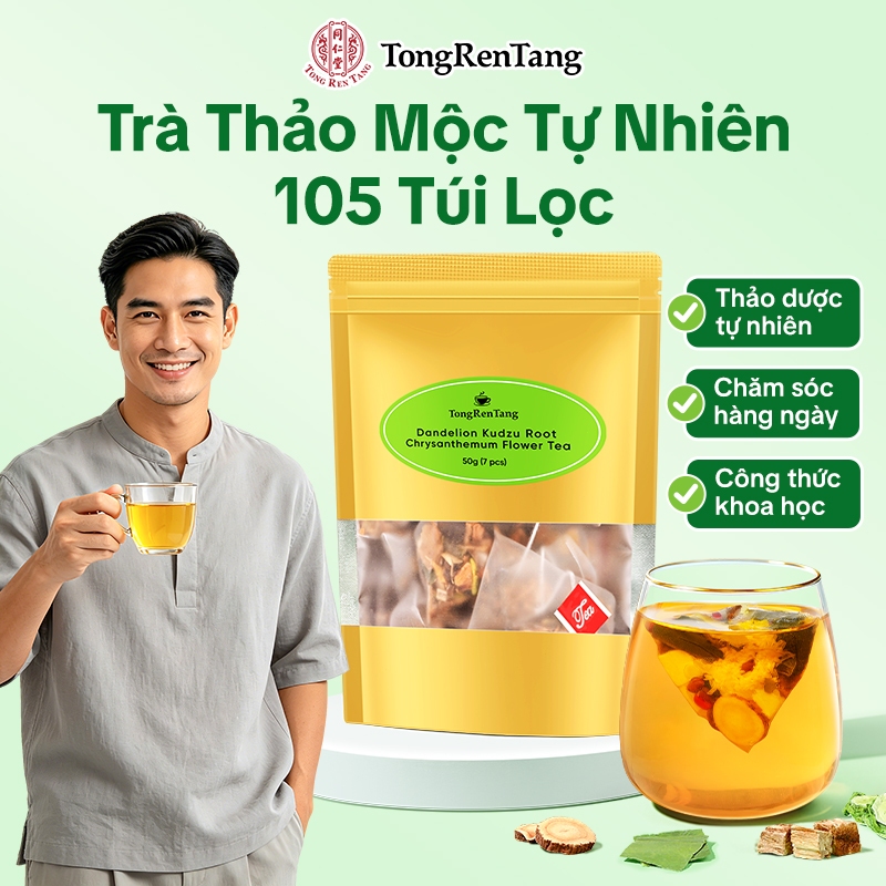 Trà Thảo Mộc Tự Nhiên 105 Túi Lọc–Uống Hàng Ngày, An Thần, Mát Gan, Thanh Nhiệt Cơ Thể