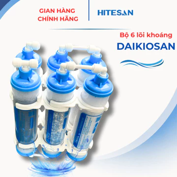 Bộ 6 lõi khoáng cao cấp Đại Việt Daikiosan số 5,6,7,8,9,10 sử dụng cho máy lọc nước RO, bộ đầy đủ co