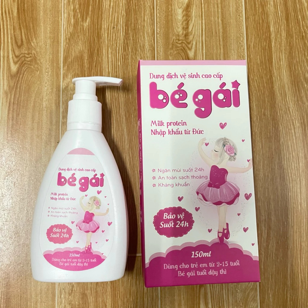 DUNG DỊCH VỆ SINH cho bé gái 150ml - Làm sạch nhẹ nhàng, không chứa thành phần gây kích ứng, an toàn tuyệt đối cho bé
