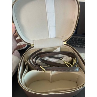 Túi đựng mỹ phẩm da PU chống nước, kèm lót ngăn, màu đỏ burgundy, form cứng
