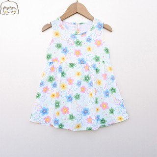 Váy Lanh bé gái, Đầm Lanh bé gái sát nách dáng suông ChuChoaKids [VBC26]