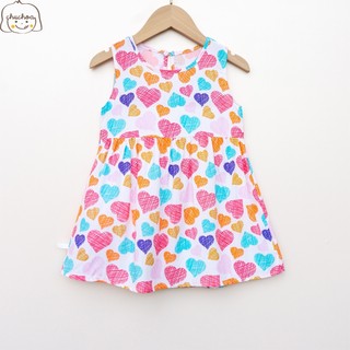 Váy Lanh bé gái, Đầm Lanh bé gái sát nách dáng suông ChuChoaKids [VBC26]
