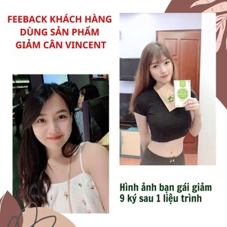 Giảm Cân Vincent Trà Thảo Mộc Giảm Cân Giảm Mỡ Trong Máu An Toàn Tặng Detox Hộp 30 Viên