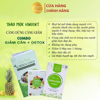 Giảm Cân Vincent Trà Thảo Mộc Giảm Cân Giảm Mỡ Trong Máu An Toàn Tặng Detox Hộp 30 Viên