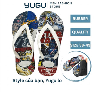 Dép Tông Lào Nam Dép Kẹp Xỏ Ngón Size 38-43 họa tiết ST_WARS, Đế Cao Su Kiểu Thái Lan Không Thấm Nước, Đi học Đi chơi