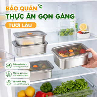 Hộp Đựng Thực Phẩm Inox Đa Năng, Hộp Đựng Đồ Ăn Thông Minh Nhiều Kích Thước (1200ml/1500ml), Chống Rò Rỉ, Bền Bỉ