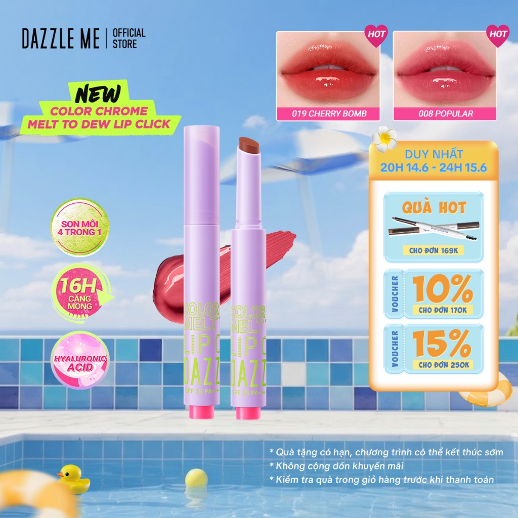 Son Dưỡng Dazzle Me Color Chrome Melt To Dew Lip Click