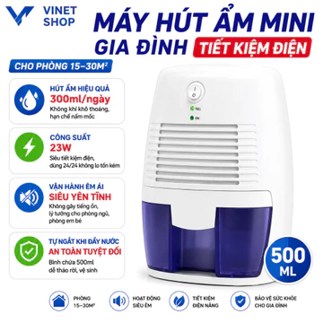 Máy hút ẩm phòng ngủ, máy hút ẩm mini, chống ẩm mốc, lọc không khí, tiết kiệm điện bảo hành 12 tháng