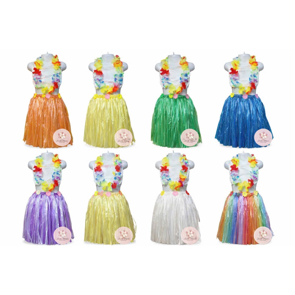 Bộ Váy Tua Rua Hawaii Cho Bé - Trang Phục Tái Chế Từ Dây Nylon - Biểu Diễn Văn Nghệ Thời Trang