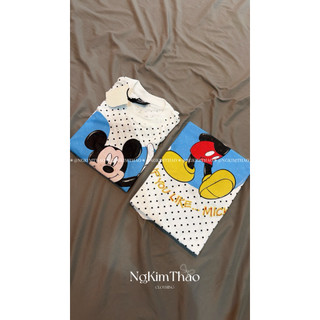 [ẢNH CHÍNH CHỦ] Áo Thun Chuột Mickey Blue Chấm Bi 2 Mặt 𝐛𝐲 𝐍𝐠𝐮𝐲𝐞𝐧𝐤𝐢𝐦𝐭𝐡𝐚𝐨